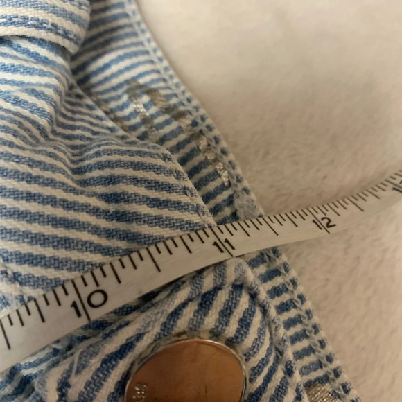 Seven7 blue/white striped shorts size 14 - Picture 8 of 10